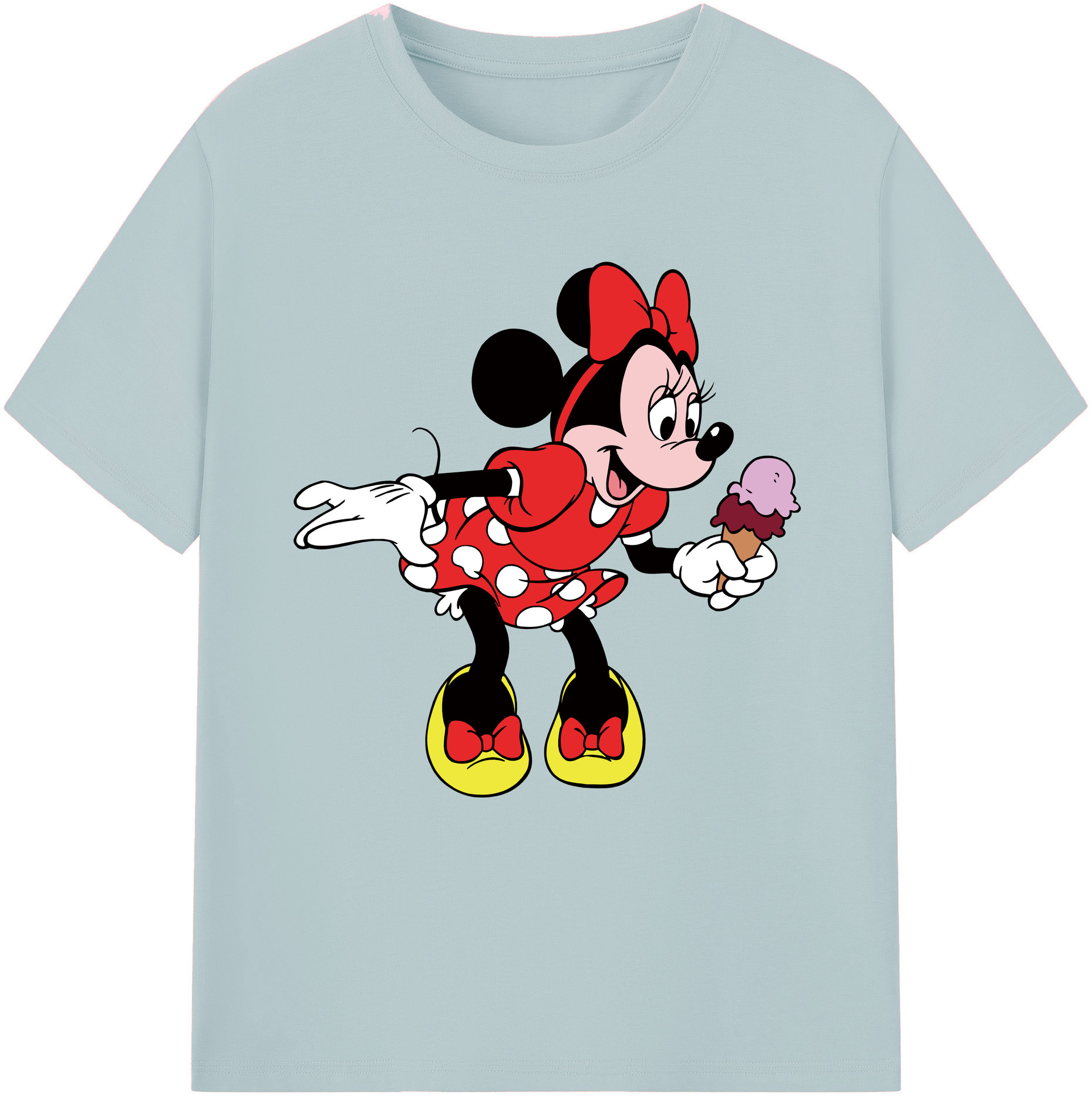 （画像用） ミッキーマウス Mickey Mouse 綿100％半袖Tシャツ（フロントプリント）